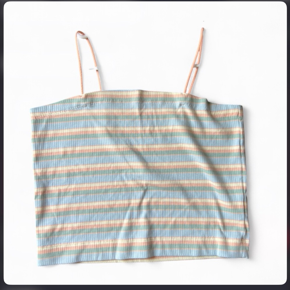 American Eagle Outfitters pastel Striped Camisole tank top size Large